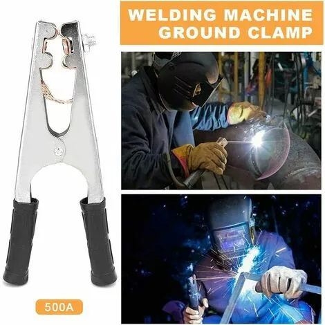 Ensoleillé Pince De Masse Pour Soudure à L'arc,Pince De Masse, Pince De Masse Soudure, Pince De Masse Laiton, Fabriqué En Fer, Durable, Sûr Et Stable, Confortable à Tenir, Adapté Au Soudage électrique (500A) – Image 4