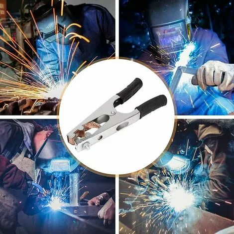 Ensoleillé Pince De Masse Pour Soudure à L'arc,Pince De Masse, Pince De Masse Soudure, Pince De Masse Laiton, Fabriqué En Fer, Durable, Sûr Et Stable, Confortable à Tenir, Adapté Au Soudage électrique (500A) – Image 5