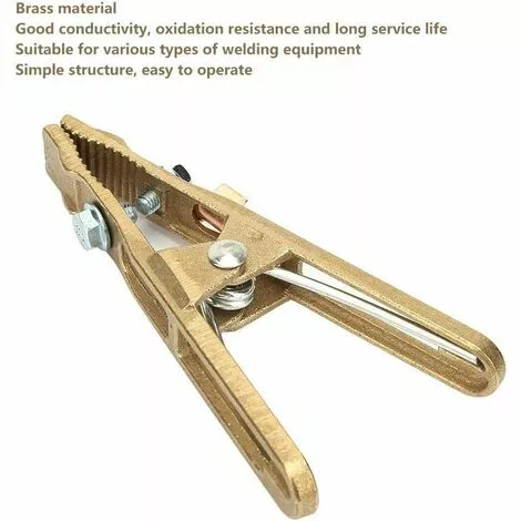 Laiton Pince De Masse,Pince De Terre à Souder Pour Souduremise à La Terre De Câble Pour La Machine De Soudure 1 Pcs (260A) 56Vingt – Image 4