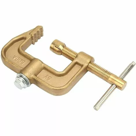 Cisea Pince De Terre De Soudage, Matériau En Laiton 500a Pince De Terre De Soudage Au Sol Classique En Forme De G Pour Machine à Souder, Pince De Terre C – Image 3