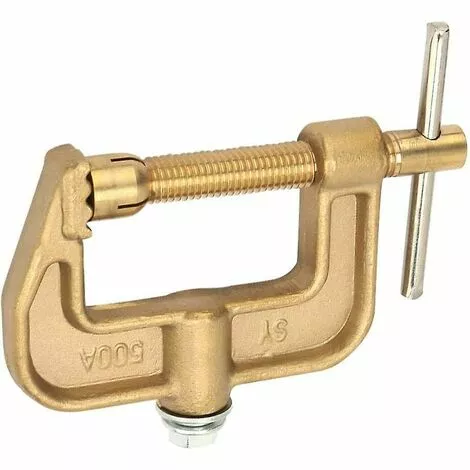 Cisea Pince De Terre De Soudage, Matériau En Laiton 500a Pince De Terre De Soudage Au Sol Classique En Forme De G Pour Machine à Souder, Pince De Terre C – Image 4