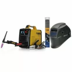 Poste A Souder Inverter Combiné ARC TIG 170A Torche TIG +12 Baguettes Ø 2.5 Mm + Cagoule Automatique + Mallette Luxe VITO